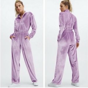 Fabletics Lavender Velour Jumpsuit (Petite)